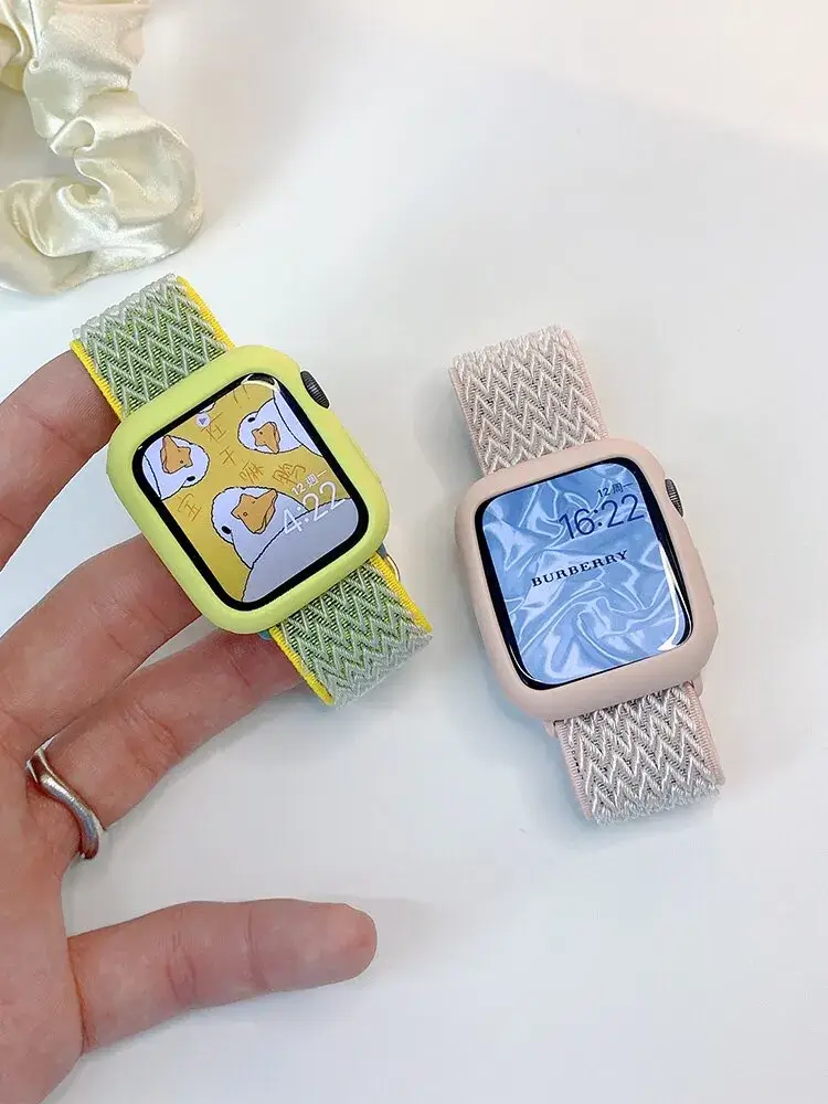 Elastische Nylon Smartwatchband Verwisselbaar Polsbandje Comfortabel Duurzaam Design Sportief Actief | Sansoti
