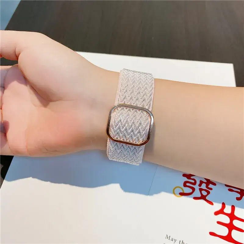 Elastische Nylon Smartwatchband Verwisselbaar Polsbandje Comfortabel Duurzaam Design Sportief Actief | Sansoti