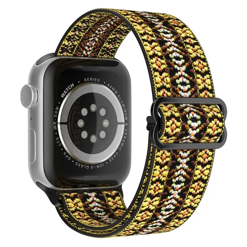 Elastische Nylon Smartwatchband Verwisselbaar Polsbandje Comfortabel Duurzaam Design Sportief Actief | Sansoti