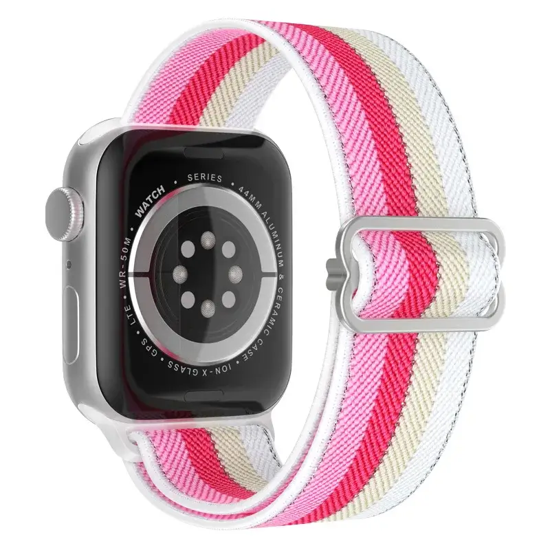 Elastische Nylon Smartwatchband Verwisselbaar Polsbandje Comfortabel Duurzaam Design Sportief Actief | Sansoti