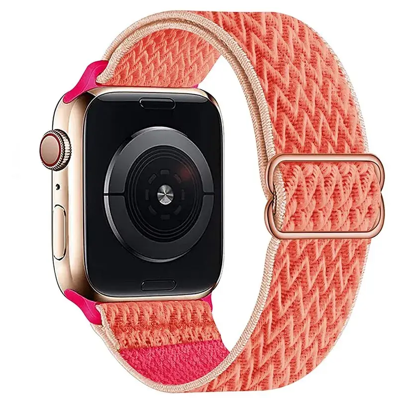 Elastische Nylon Smartwatchband Verwisselbaar Polsbandje Comfortabel Duurzaam Design Sportief Actief | Sansoti