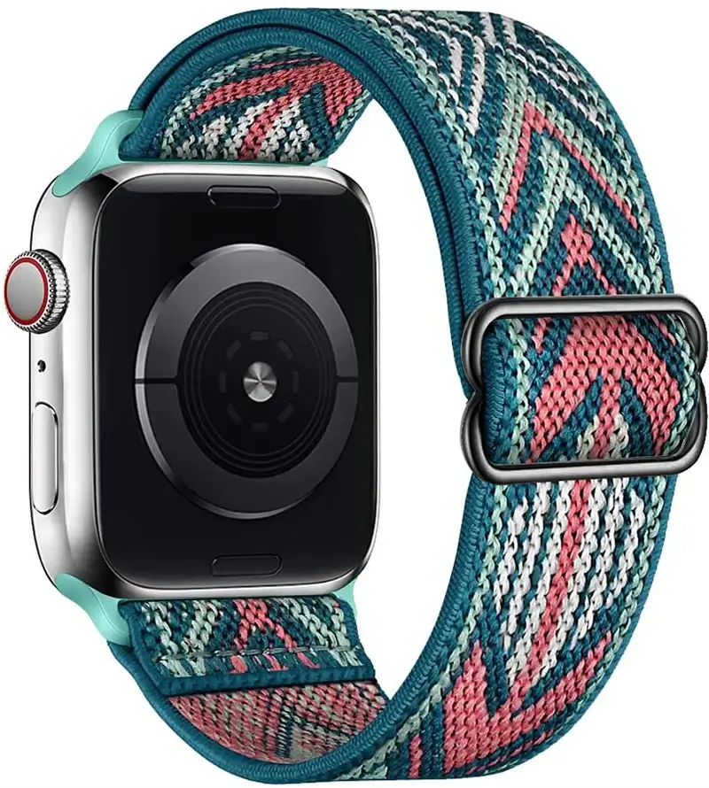 Elastische Nylon Smartwatchband Verwisselbaar Polsbandje Comfortabel Duurzaam Design Sportief Actief | Sansoti