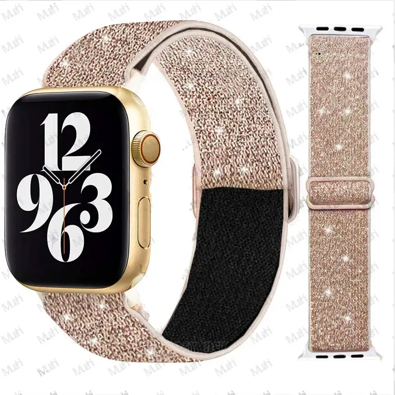 Elastische Nylon Smartwatchband Verwisselbaar Polsbandje Comfortabel Duurzaam Design Sportief Actief | Sansoti