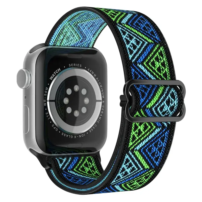 Elastische Nylon Smartwatchband Verwisselbaar Polsbandje Comfortabel Duurzaam Design Sportief Actief | Sansoti