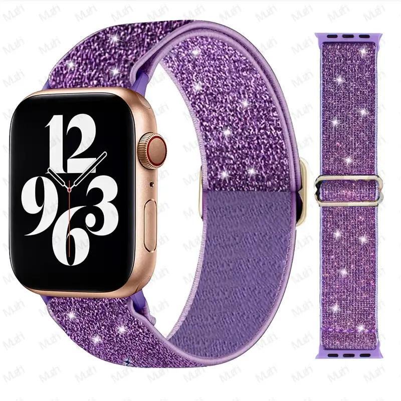 Elastische Nylon Smartwatchband Verwisselbaar Polsbandje Comfortabel Duurzaam Design Sportief Actief | Sansoti