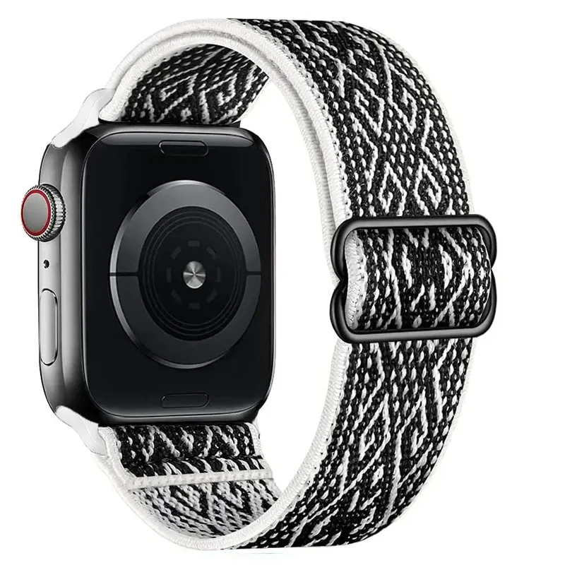 Elastische Nylon Smartwatchband Verwisselbaar Polsbandje Comfortabel Duurzaam Design Sportief Actief | Sansoti