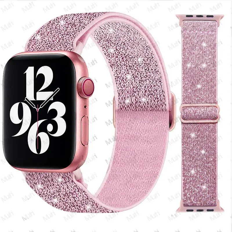 Elastische Nylon Smartwatchband Verwisselbaar Polsbandje Comfortabel Duurzaam Design Sportief Actief | Sansoti