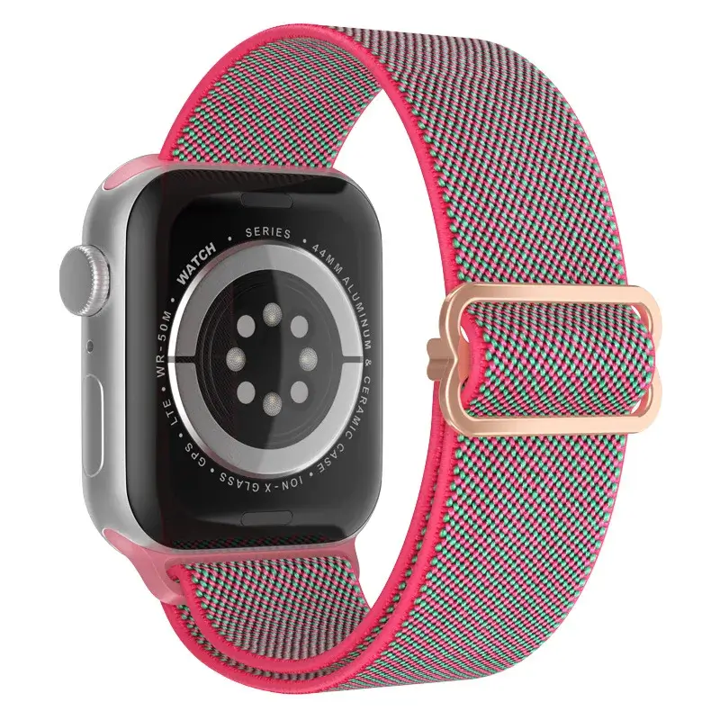 Elastische Nylon Smartwatchband Verwisselbaar Polsbandje Comfortabel Duurzaam Design Sportief Actief | Sansoti