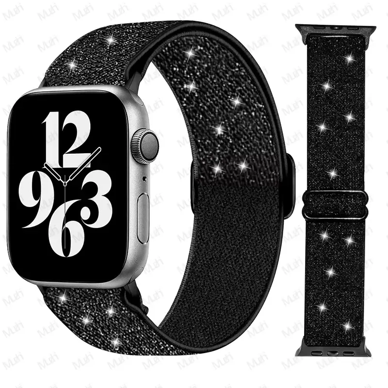Elastische Nylon Smartwatchband Verwisselbaar Polsbandje Comfortabel Duurzaam Design Sportief Actief | Sansoti