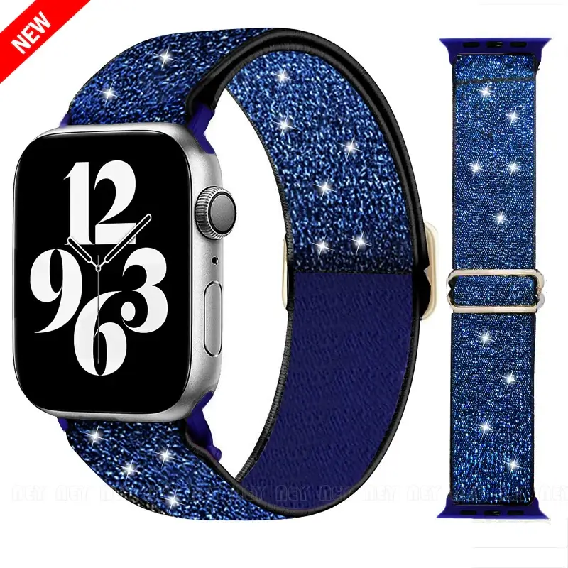 Elastische Nylon Smartwatchband Verwisselbaar Polsbandje Comfortabel Duurzaam Design Sportief Actief | Sansoti