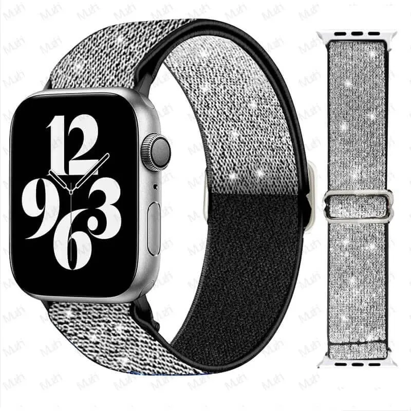 Elastische Nylon Smartwatchband Verwisselbaar Polsbandje Comfortabel Duurzaam Design Sportief Actief | Sansoti