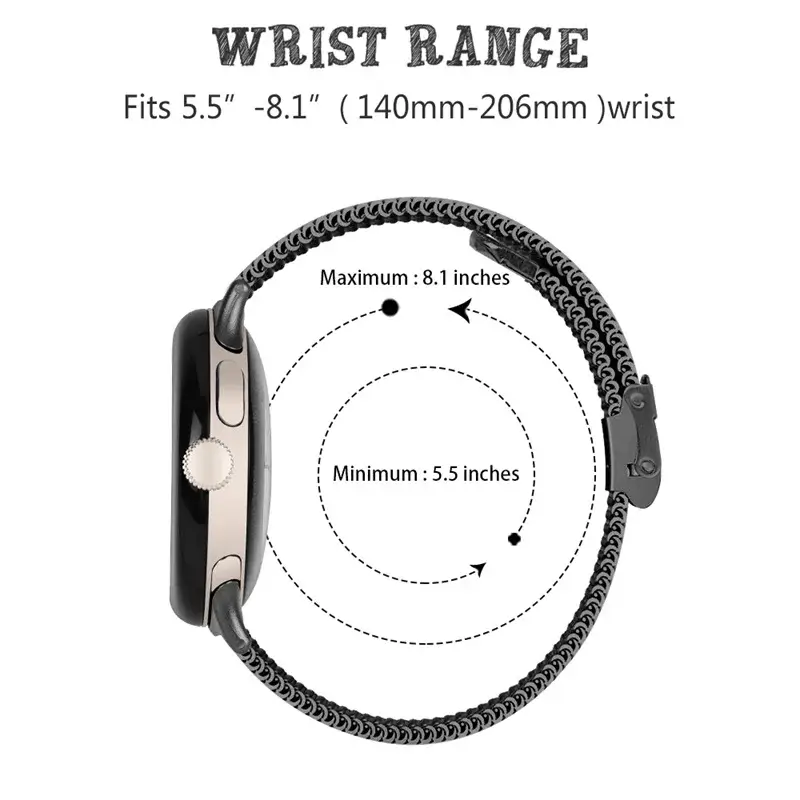 RVS Smartwatch Polsband voor Google Pixel – Stijlvol Metalen Horloge Bandje Verstelbaar Comfortabel Elegant | Sansoti