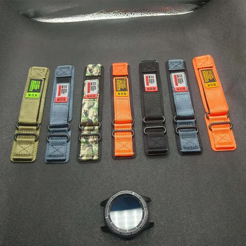 Smartwatch Bandje Nylon met Klittenband Verstelbaar 20mm 22mm Sportief Ademend Polsband voor Hardlopen Fitness | Sansoti