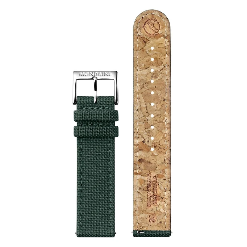 Mondaine Grand Cushion MSL.41460.LF.SET Herrenuhr Grün • Saphirglas • Quarz-Chronograph