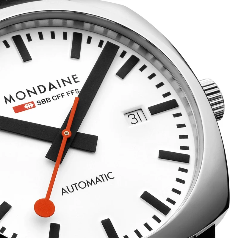 Mondaine Cushion MSL.3961B.LBV Herrenuhr Schwarz • Automatikwerk Sellita SW200-2 • Saphirglas mit BackLight