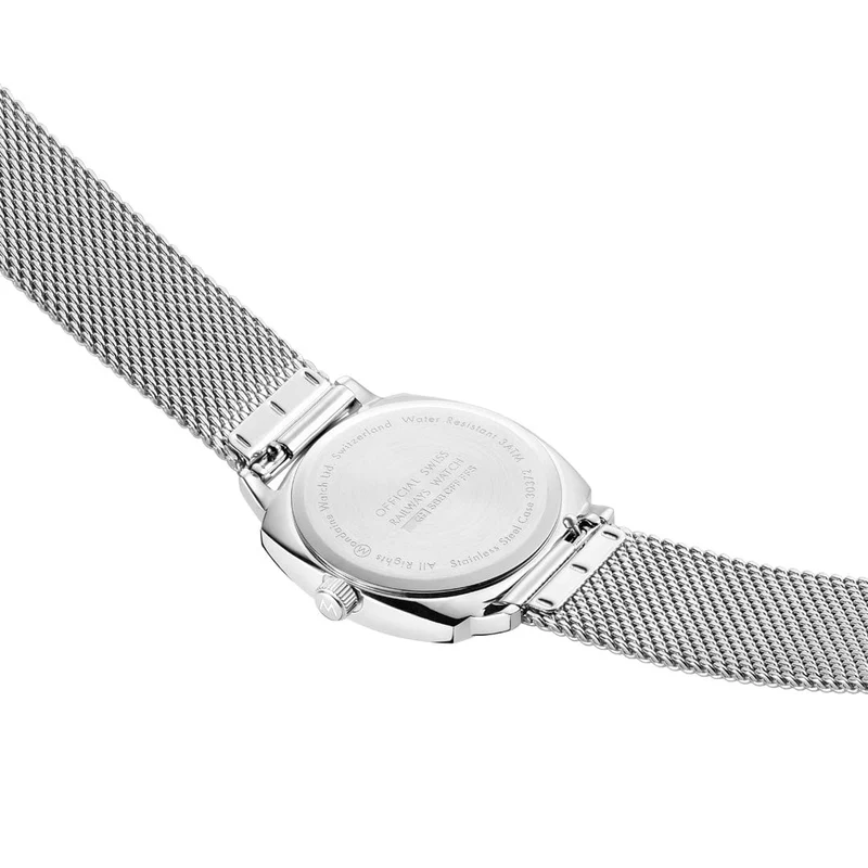 Mondaine Petite Cushion MSL.31110.SM Damenuhr Silber • Saphirglas • Swiss Made