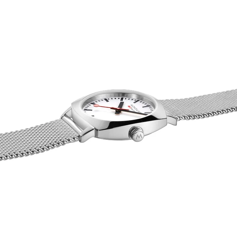 Mondaine Petite Cushion MSL.31110.SM Damenuhr Silber • Saphirglas • Swiss Made