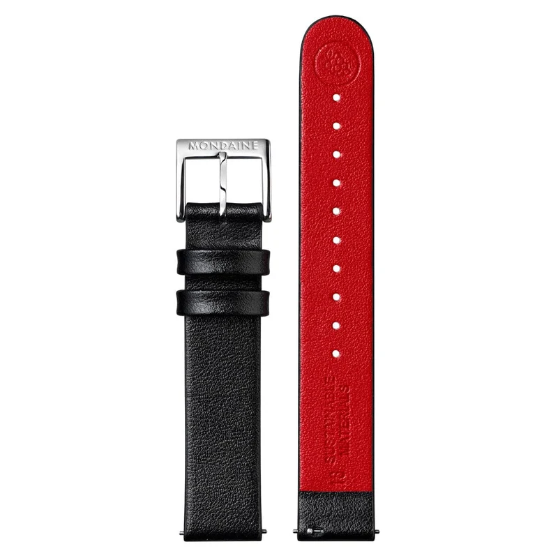Mondaine Petite Cushion MSL.31110.LBV Damenuhr Schwarz • Saphirglas • Swiss Made