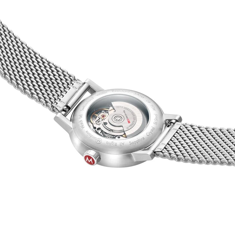 Mondaine evo2 MSE.40610.SM Herrenuhr Silber • Automatikwerk SW200-1 • Saphirglas