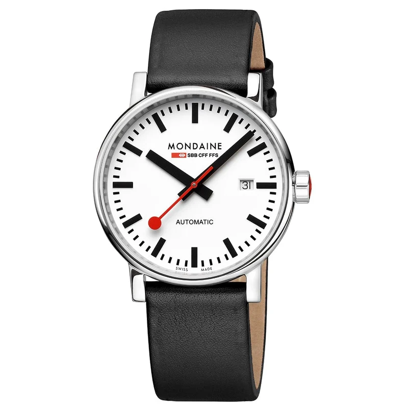 Mondaine evo2 MSE.40610.LBV Herrenuhr Schwarz • Automatikwerk Sellita SW 220-1 • Saphirglas