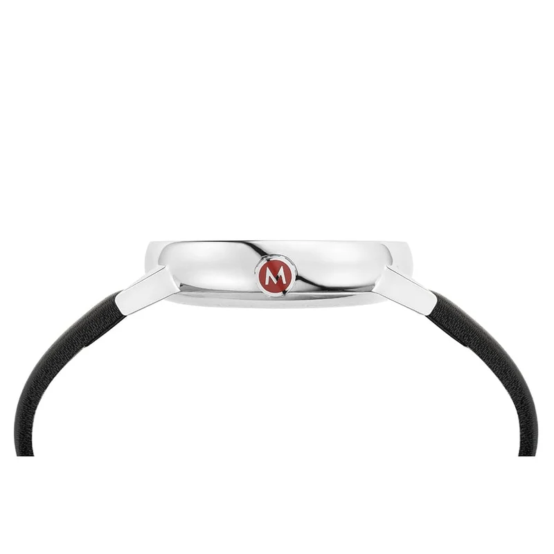Mondaine evo2 MSE.40210.LBV Herrenuhr Schwarz • Saphirglas • Veganes Traubenlederarmband