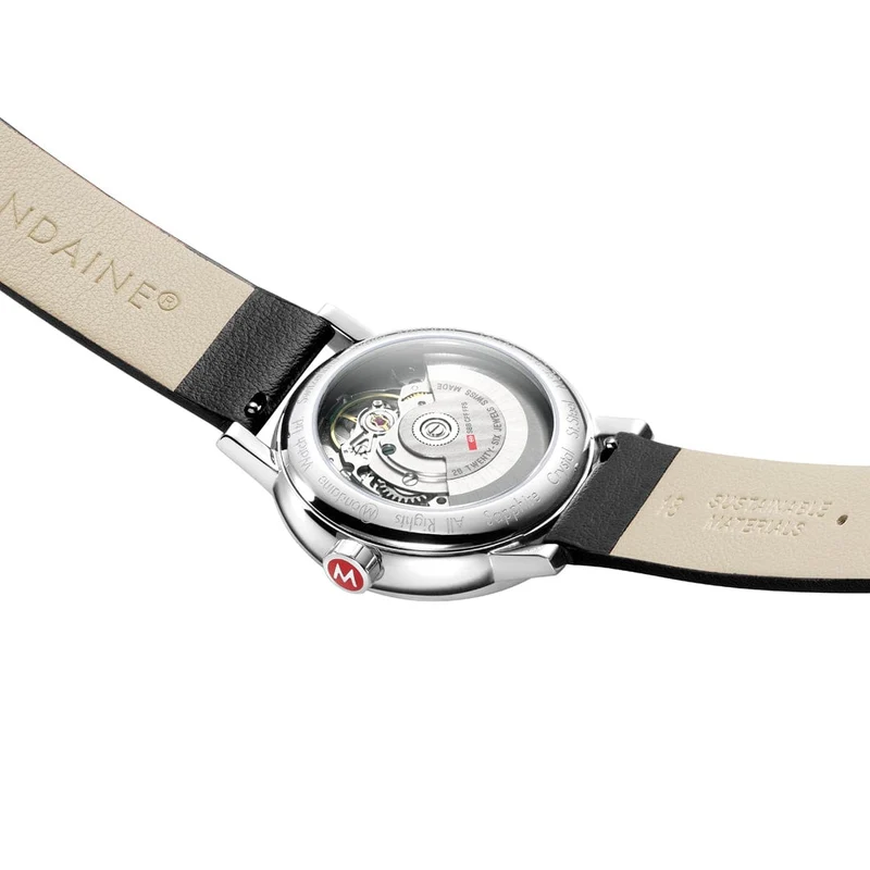Mondaine evo2 MSE.35610.LBV Damenuhr Schwarz • Automatikwerk Sellita SW 220-1 • Saphirglas