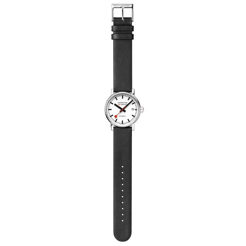 Mondaine evo2 MSE.35610.LBV Damenuhr Schwarz • Automatikwerk Sellita SW 220-1 • Saphirglas