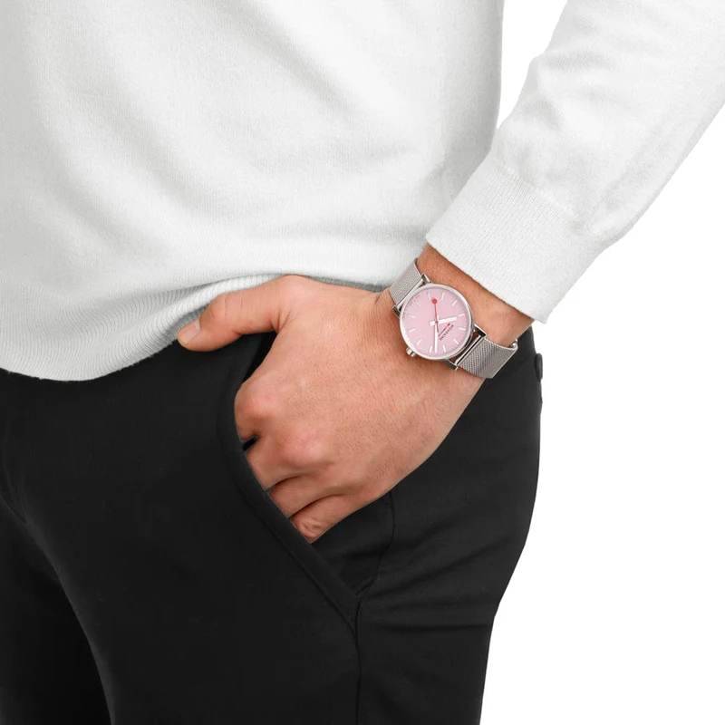 Mondaine evo2 MSE.35130.SM Damenuhr Rosa • Saphirglas • Schweizer Quarzwerk