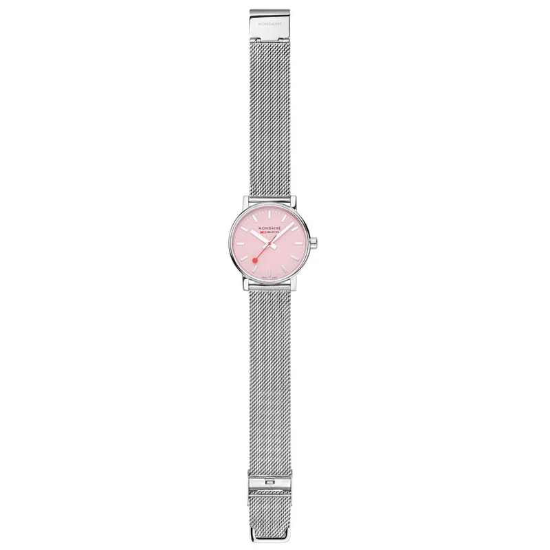 Mondaine evo2 MSE.35130.SM Damenuhr Rosa • Saphirglas • Schweizer Quarzwerk