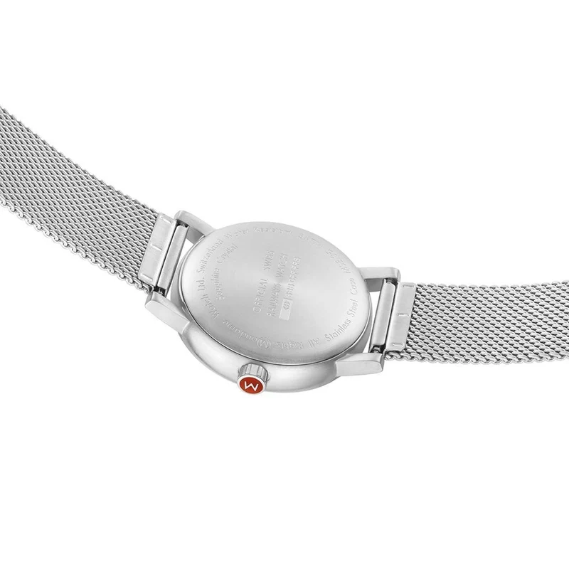 Mondaine evo2 MSE.35110.SM Damenuhr Silber • Saphirglas • Milanaise-Meshband