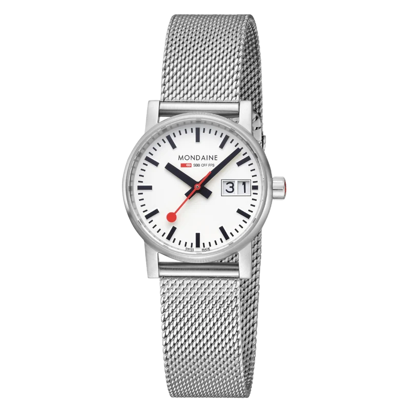 Mondaine evo2 MSE.30210.SM Damenuhr Silber • Saphirglas • Swiss Made