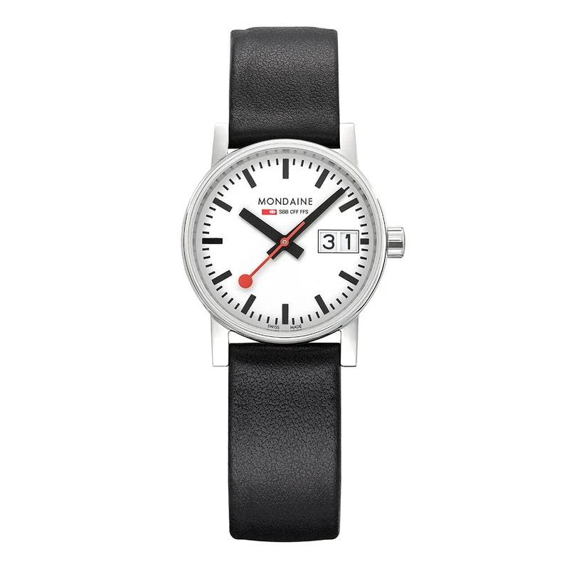 Mondaine evo2 MSE.30210.LBV Damenuhr Schwarz • Saphirglas • Swiss Made