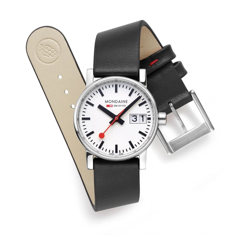 Mondaine evo2 MSE.30210.LBV Damenuhr Schwarz • Saphirglas • Swiss Made