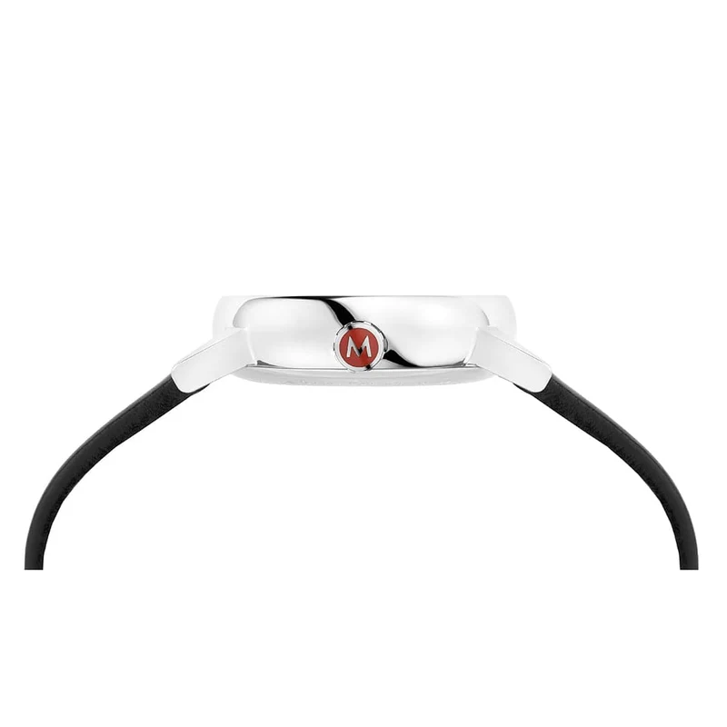 Mondaine evo2 MSE.30110.LBV Damenuhr Schwarz • Saphirglas • Veganes Traubenleder