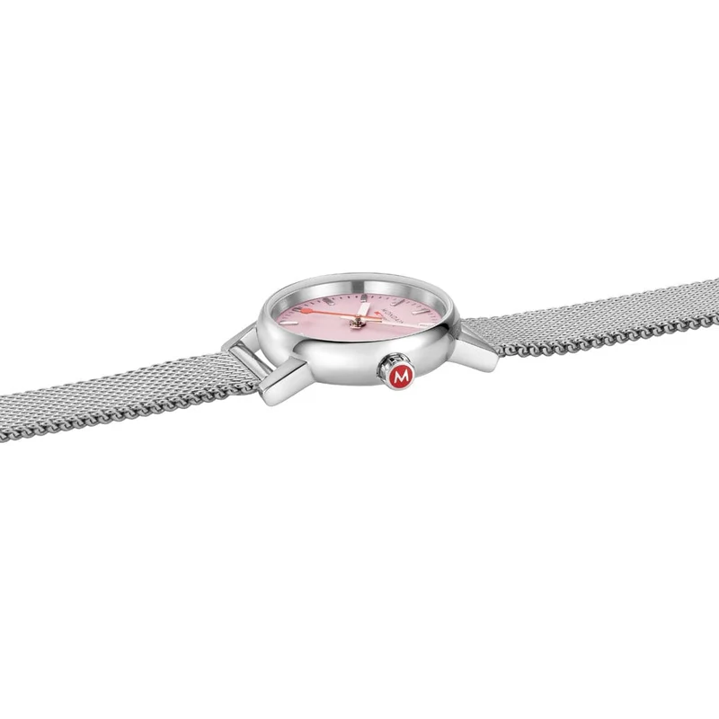 Mondaine evo2 MSE.26130.SM Damenuhr Rosa • Saphirglas • Schweizer Quarzwerk