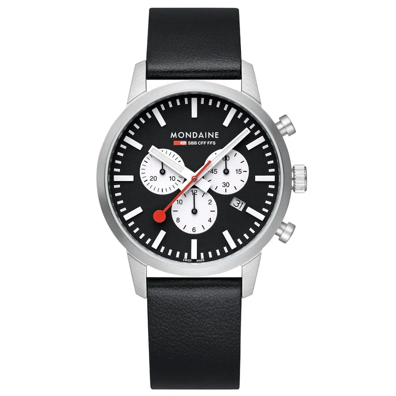 Mondaine Neo MSD.41420.LBV Herrenuhr Schwarz • Saphirglas • Quarz-Chronograph