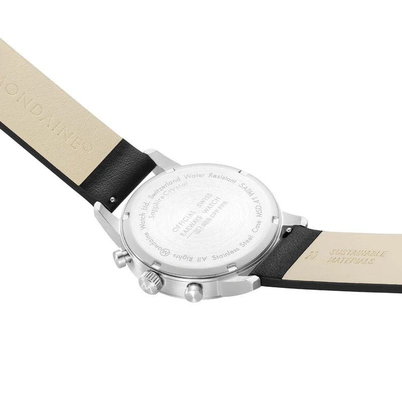 Mondaine Neo MSD.41420.LBV Herrenuhr Schwarz • Saphirglas • Quarz-Chronograph