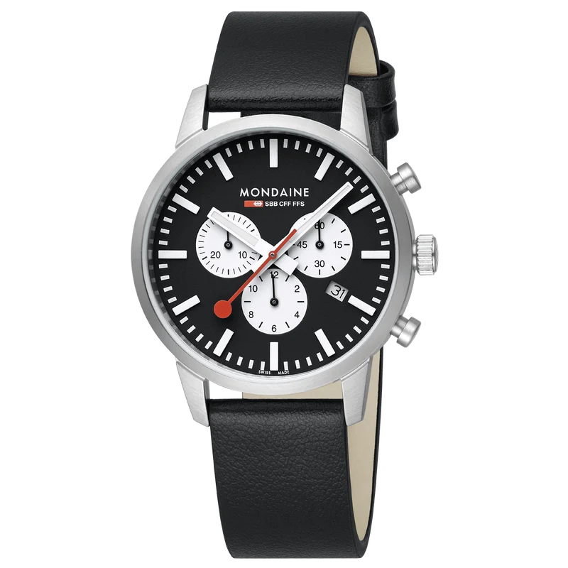 Mondaine Neo MSD.41420.LBV Herrenuhr Schwarz • Saphirglas • Quarz-Chronograph