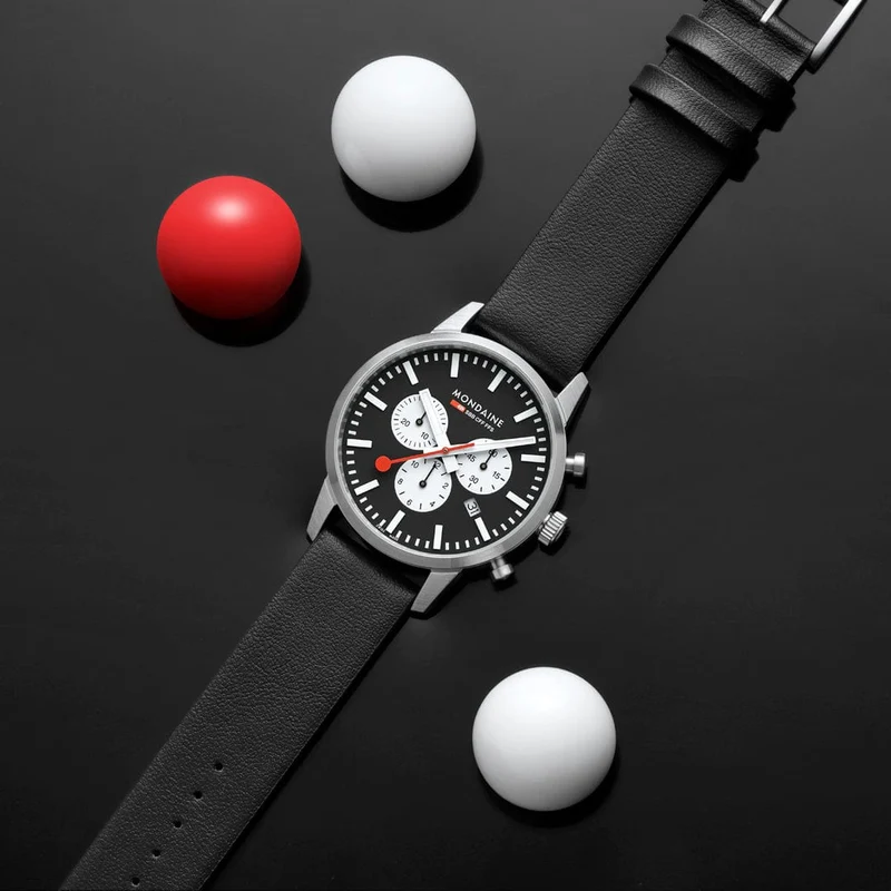 Mondaine Neo MSD.41420.LBV Herrenuhr Schwarz • Saphirglas • Quarz-Chronograph