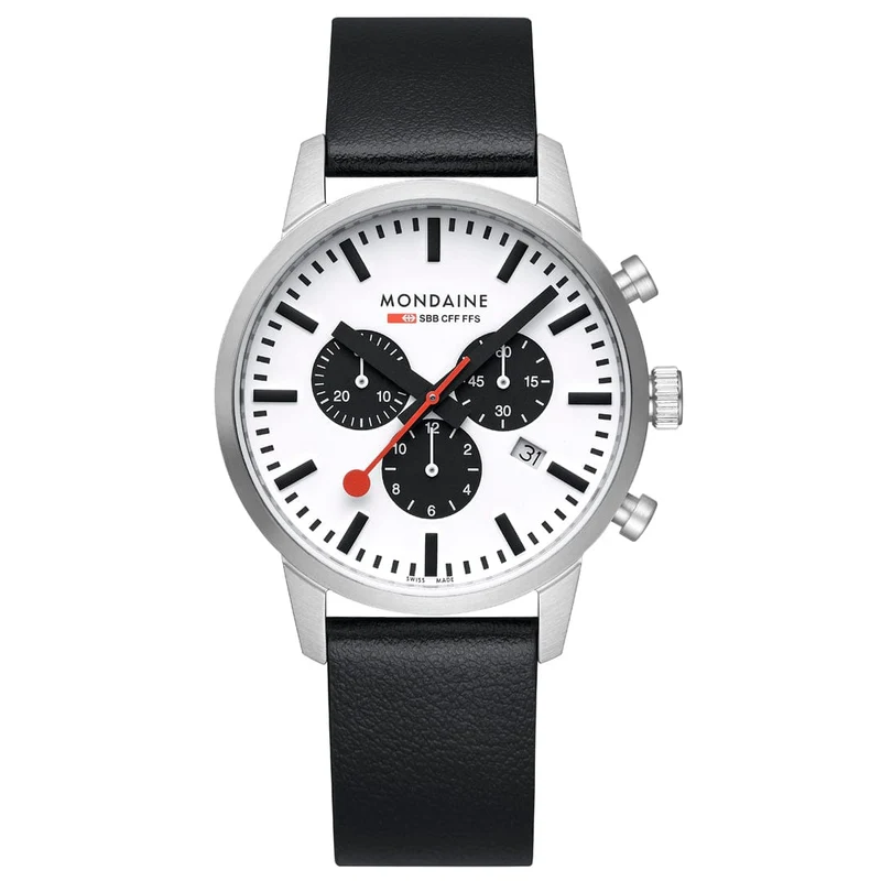 Mondaine Neo MSD.41410.LBV Herrenuhr Schwarz • Saphirglas • Quarz-Chronograph