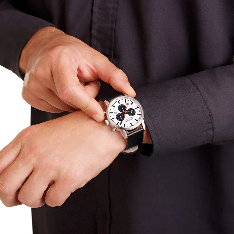 Mondaine Neo MSD.41410.LBV Herrenuhr Schwarz • Saphirglas • Quarz-Chronograph