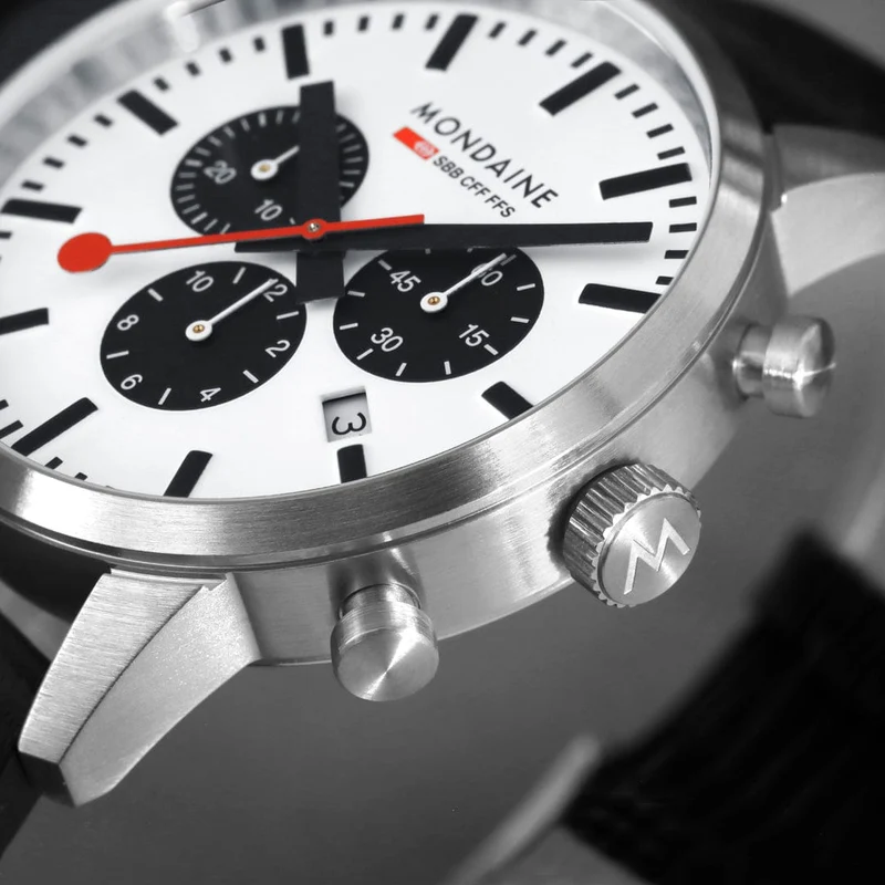 Mondaine Neo MSD.41410.LBV Herrenuhr Schwarz • Saphirglas • Quarz-Chronograph