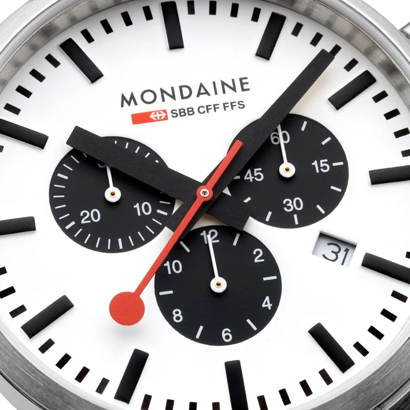 Mondaine Neo MSD.41410.LBV Herrenuhr Schwarz • Saphirglas • Quarz-Chronograph