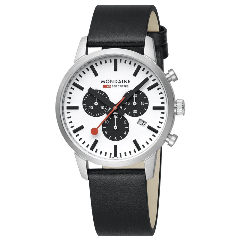 Mondaine Neo MSD.41410.LBV Herrenuhr Schwarz • Saphirglas • Quarz-Chronograph