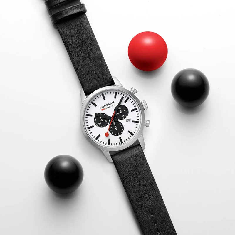 Mondaine Neo MSD.41410.LBV Herrenuhr Schwarz • Saphirglas • Quarz-Chronograph