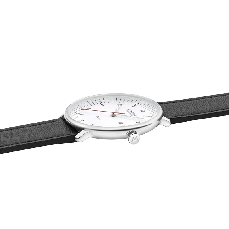 Mondaine Doppio Solar MLE.41910.LBV Herrenuhr Schwarz • Saphirglas • Solaruhrwerk