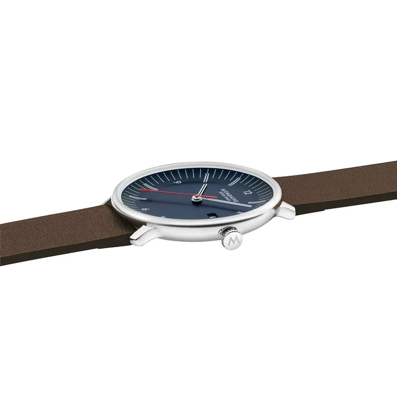 Mondaine Doppio MLE.41240.LGV Herrenuhr Braun • Saphirglas • Swiss Made