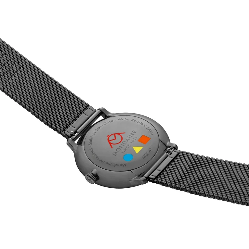 Mondaine Doppio MLE.41221.SM Herrenuhr Dunkelgrau • Saphirglas • Swiss Made Quarzwerk