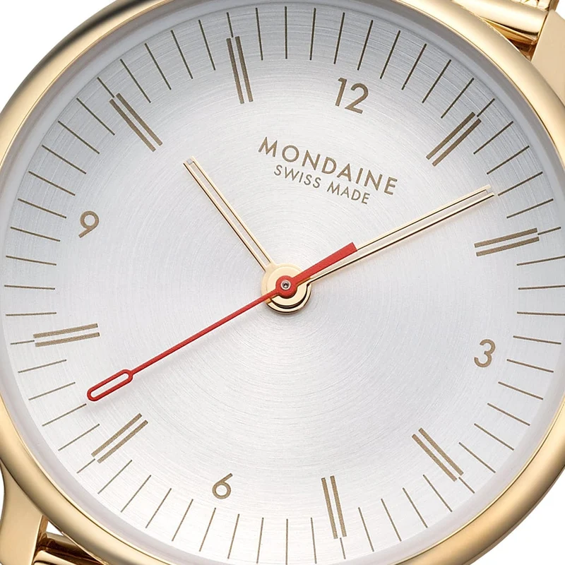Mondaine Doppio MLE.33111.SM Damenuhr Silber • Saphirglas • Swiss Made Quarzwerk