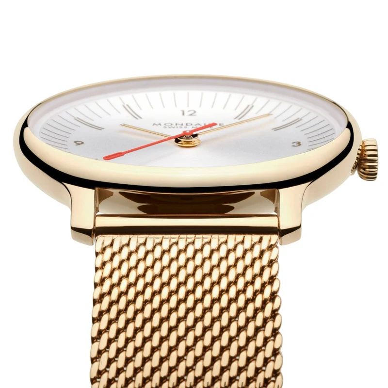 Mondaine Doppio MLE.33111.SM Damenuhr Silber • Saphirglas • Swiss Made Quarzwerk